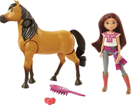 Spirit Untamed Ride Together Lucky Doll (7-In) &amp; Spirit Horse (8-In), Button Fea - £49.83 GBP