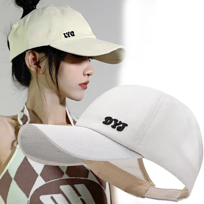 Summer High Ponytail Baseball Cap Women Casual Sports Running Snapback Hat - £11.59 GBP