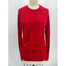 Athleta Speedlight Seamless Long Sleeve Shirt Sz S Radiant Red Wool Blend - $29.40