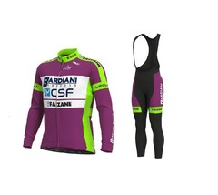 Spring Summer 2020 Bardiani Csf Faizane Team Men&#39;s Cycling Jersey Long Sleeve B - £97.64 GBP