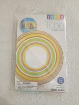 Intex 2012 Clear Green Groovy Circle Print Inflatable Tube Float Pool Sw... - $10.29
