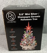 RJ Legend 9.6 In Mini Silver Champagne Halloween  Ceramic Tree - $32.73