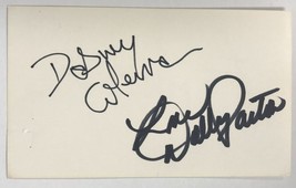 Dabney Coleman &amp; Dolly Parton Signed Autographed 3x5 Index Card - HOLO COA &quot;9 to - £50.84 GBP