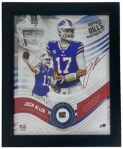 JOSH ALLEN Buffalo Bills Framed 15&quot; x 17&quot; Game Used Football Collage LE 50 - £91.32 GBP