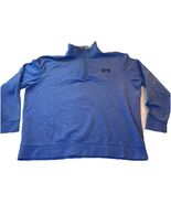 LL Bean Blue Quarter Zip Pullover Men’s XXXL Regular Cotton Blend Logo S... - $347.36 MXN