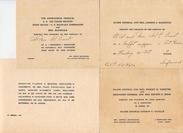 U.S. Military Mission to Brazil Invitations to Lt. Col. Sol. E. Ernst 1949-50 - £12.38 GBP