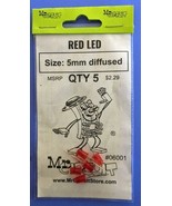 5 pcs RED LED diffused 5mm brand new bright - Mr Circuit - £1.77 GBP
