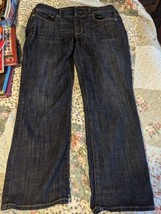 American Eagle Artist Crop Jeans Womens 8 Regular Dark Blue Stretch Denim - £7.75 GBP