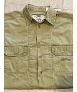 Levis Shirt Mens Small Lightweight Army Combat Green Button Up Short Sleeve - $18.19 CAD