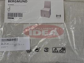 Brand New IKEA BERGMUND Long Chair COVER ONLY Kolboda Beige/Dark Gray - £39.11 GBP
