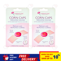 Carnation Corn Caps Medicated Footcare Plasters 2 X 5&#39;s FREE SHIP - $18.41