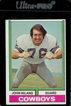 Vintage FOOTBALL Trading Card 1974 Topps #80 John Niland Guard Dallas Cowboys - £3.14 GBP