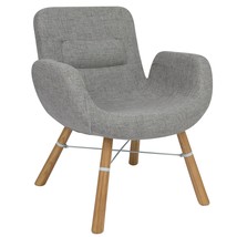 LeisureMod Milwood Ergonomic Accent Lounge Chair with Dowel Wood Legs  ... - $114.99