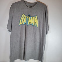 Batman Mens Shirt 3XL Gray Short Sleeve Graphic Tee Casual - £9.57 GBP