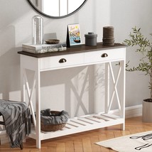 ChooChoo Farmhouse Console Table with Drawer for Entryway, Narrow Long Entry - £112.62 GBP