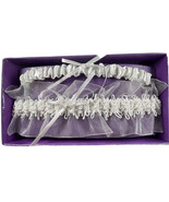 Wedding Garter Set of 2 Bridal White Organza Satin 1 Toss 1 Keep Cathys ... - $19.79 CAD
