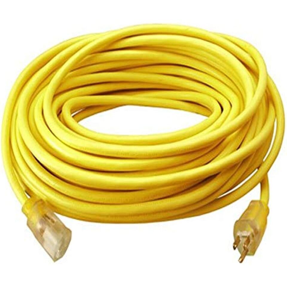 Master Electrician 02587ME 25-Feet Round Vinyl Extension Cord, Yellow - $42.71