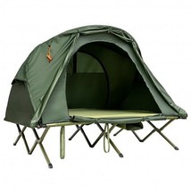 2-Person Outdoor Camping Tent with External Cover-Green - Color: Green - £291.43 GBP