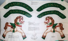 VIP Cranston Fabric Panel Craft Christmas Rocking Horse Cut &amp; Sew 16&quot; Toy - £9.46 GBP