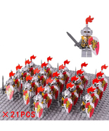 Kingdom Castle Red Lion Knights Sword Infantry Army Set A 21 Minifigures... - £20.25 GBP