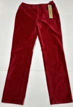 NWT DG2 Diane Gilman Red Velvet Chino Pants Women Size 8 (Measure 28x29) - £14.49 GBP