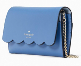 Kate Spade Gemma Blueberry Leather Chain Crossbody WLR00552 Blue NWT $249 FS - £76.34 GBP