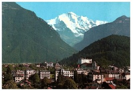 Interlaken Jungfrau Mountain &amp; City View Postcard - £5.49 GBP