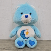 2002 Care Bear Bedtime Bear 8&quot; Blue Stuffed Plush - $10.69