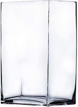 Wgv Glass Rectangle Block Vase, Width X Length 3&quot; X 4&quot;, Height 6.5&quot;,, 1 Piece - £30.19 GBP