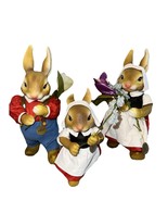 3 Easter Bunny Figurines Rabbit Family Set Farmhouse Farm Country Amish ... - $43.83 CAD