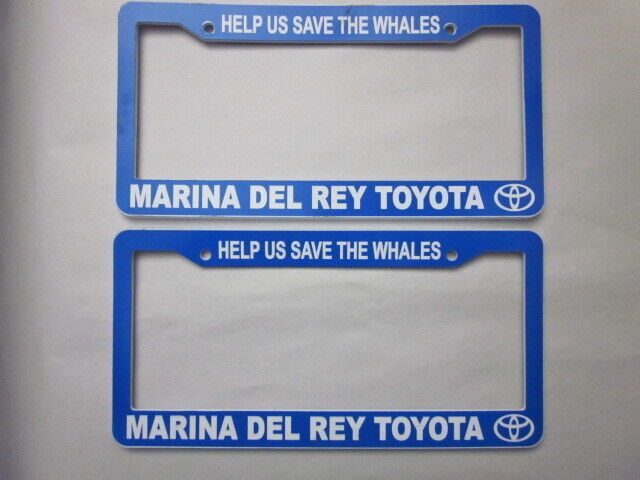 Pair of 2X Manhattan Beach Toyota License Plate Frame Dealership Plastic - $28.64