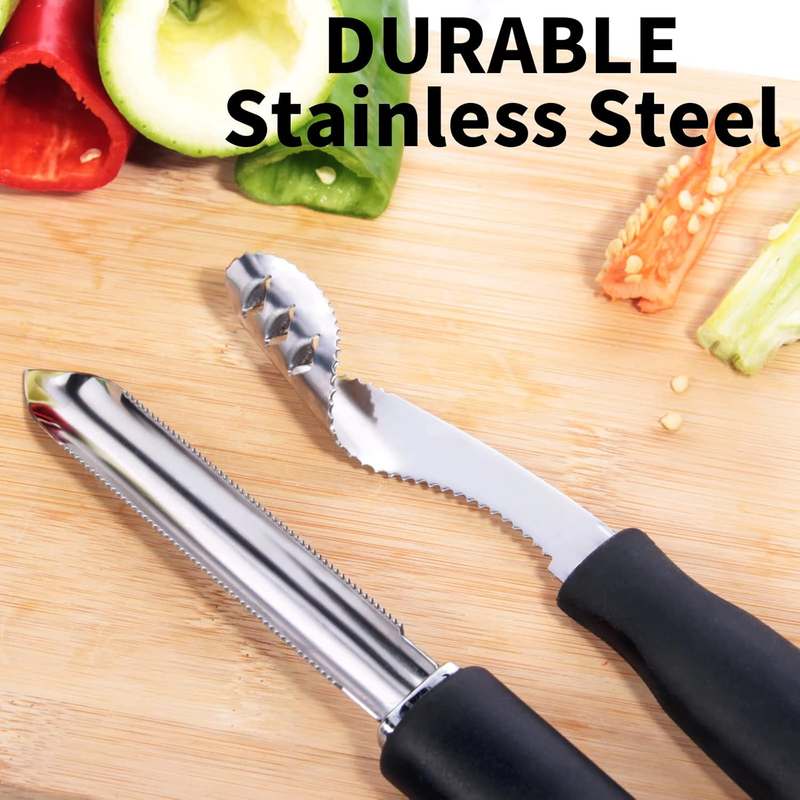 Jalapeno Pepper Corer & Zucchini/Cucumber Corer, Set of 2, Newness Stainless Ste Item image 4
