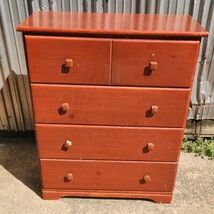 VTG 4 Chest of Drawers Dresser Bachelor Pine &amp; Engineered Wood Painted - $65.00