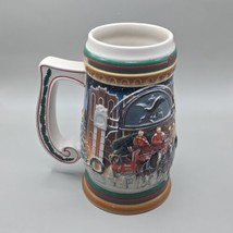 BUDWEISER HOLIDAY STEIN 1997 &quot;Home for the Holidays&quot; CS313 Vintage NOS O... - £14.57 GBP