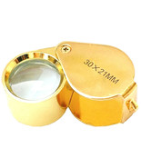 Gold Color Jewelers LOUPE 30 power 30x 21mm Triplet Jewelers Magnifier - $42.71 CAD