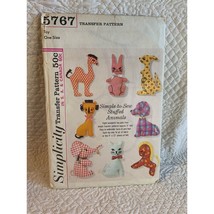 Simplicity Simple to Sew Stuffed Animals Sewing Pattern 5767 - Cut - £11.08 GBP