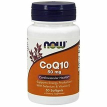 NEW Now CoQ10 for Cardiovascular Health Support Supplement 50 mg 50 Softgels - £12.23 GBP