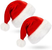 Santa Hat,Christmas Hat,Unisex Velvet Christmas Hats Extra Thicken Fur Santa Hat - £17.39 GBP