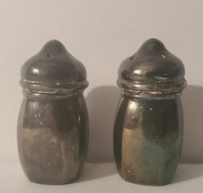 Vintage Silver Plate War Lead Salt and Pepper Shakers 402 - $18.69
