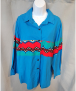 VTG Ozark Mountain Jean Co Western Country Button Up Shirt Womens sz 20W - £21.93 GBP