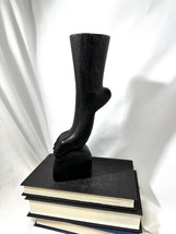 Hand Carved Ebony Wood Foot Leg Sculpture Figure Vintage Modernist Pop Art - £92.90 GBP