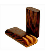Brizard and Co Wenge 3 Cigar Case  Made in USA  NIB - $3,187.55 MXN