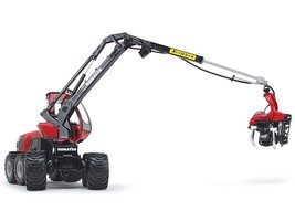 Komatsu 931XC.3 Harvester Red and Black 1/32 Diecast Model by First Gear - $2,975.64 MXN