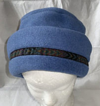 Columbia Vintage USA Women&#39;s Winter Fleece Hat Small Medium S/M Blue - £23.34 GBP