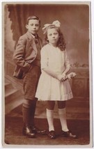 Postcard RPPC Sister &amp; Brother Dressed Up - £3.76 GBP