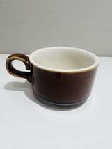 Hall Mug Pottery Brown Handle Soup Bowl Drinkware Vintage - $17.77