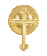 14K Gold Cross Lapel Pin - $227.02 CAD