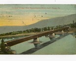 Covered Bridge Over Susquehanna River Lock Haven Pennsylvania Postcard 1913 - £4.77 GBP