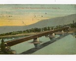 Covered Bridge Over Susquehanna River Lock Haven Pennsylvania Postcard 1913 - $5.94