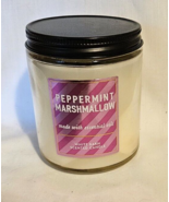 White Barn Candle 7 oz Peppermint Marshmallow Essential Oils New - $27.47 CAD